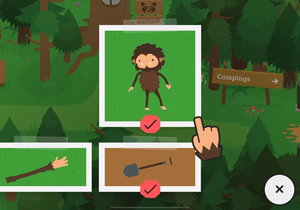Sneaky Sasquatch - Équipement
